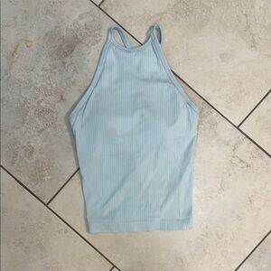 Lululemon Athletica Blue Fitted Sleeveless Tank Top